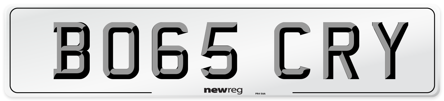 BO65 CRY Number Plate from New Reg